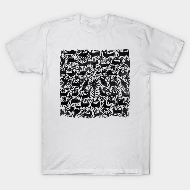 Black Otomi Print T-Shirt by otomi